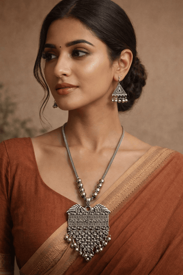 Rajwada Noor Oxidized Jewelry Set